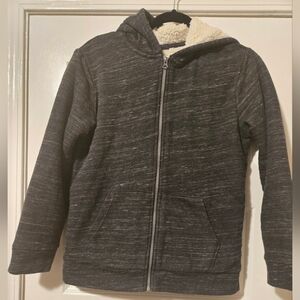 Old Navy Gray Jacket with Pockets, Sherpa inside, XL (14-16) Stretch